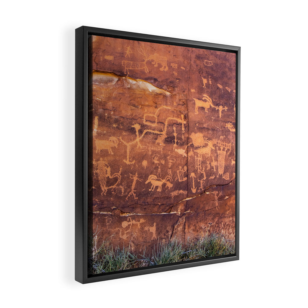 Ancient Rock Art Panel 0619 - Utah Framed Canvas Print Gallery Image 2