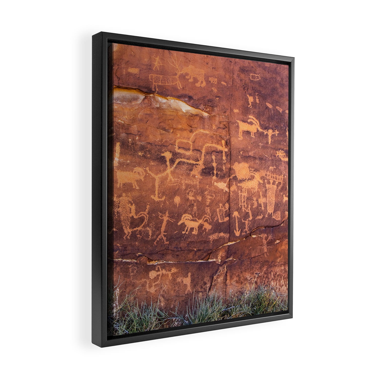 Ancient Rock Art Panel 0619 - Utah Framed Canvas Print Gallery Image 2