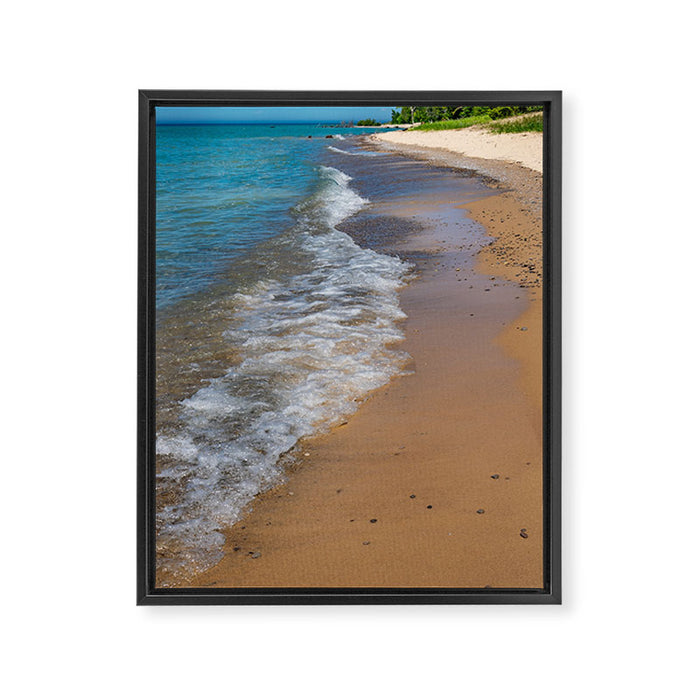 Lake Michigan Beach, Charlevoix - II Framed Canvas Print Gallery Image 1