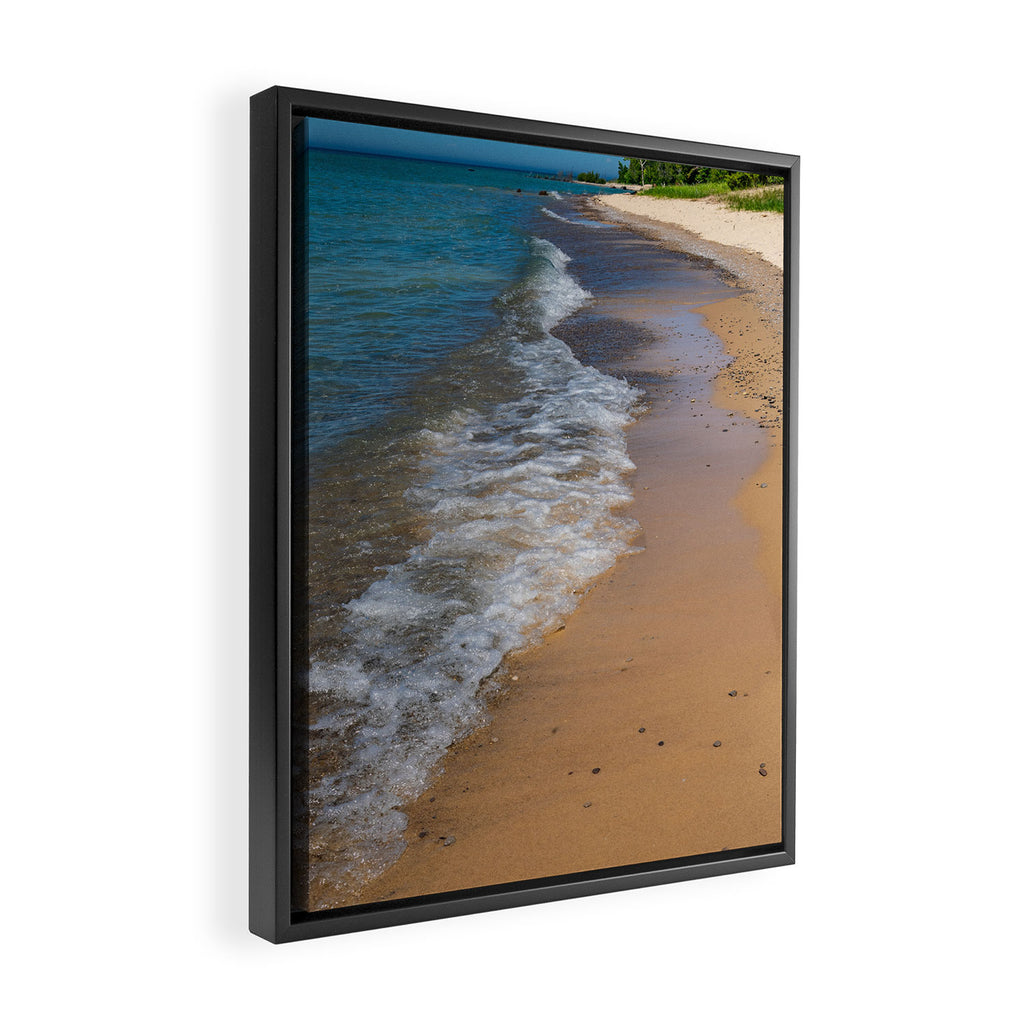Lake Michigan Beach, Charlevoix - II Framed Canvas Print Gallery Image 2