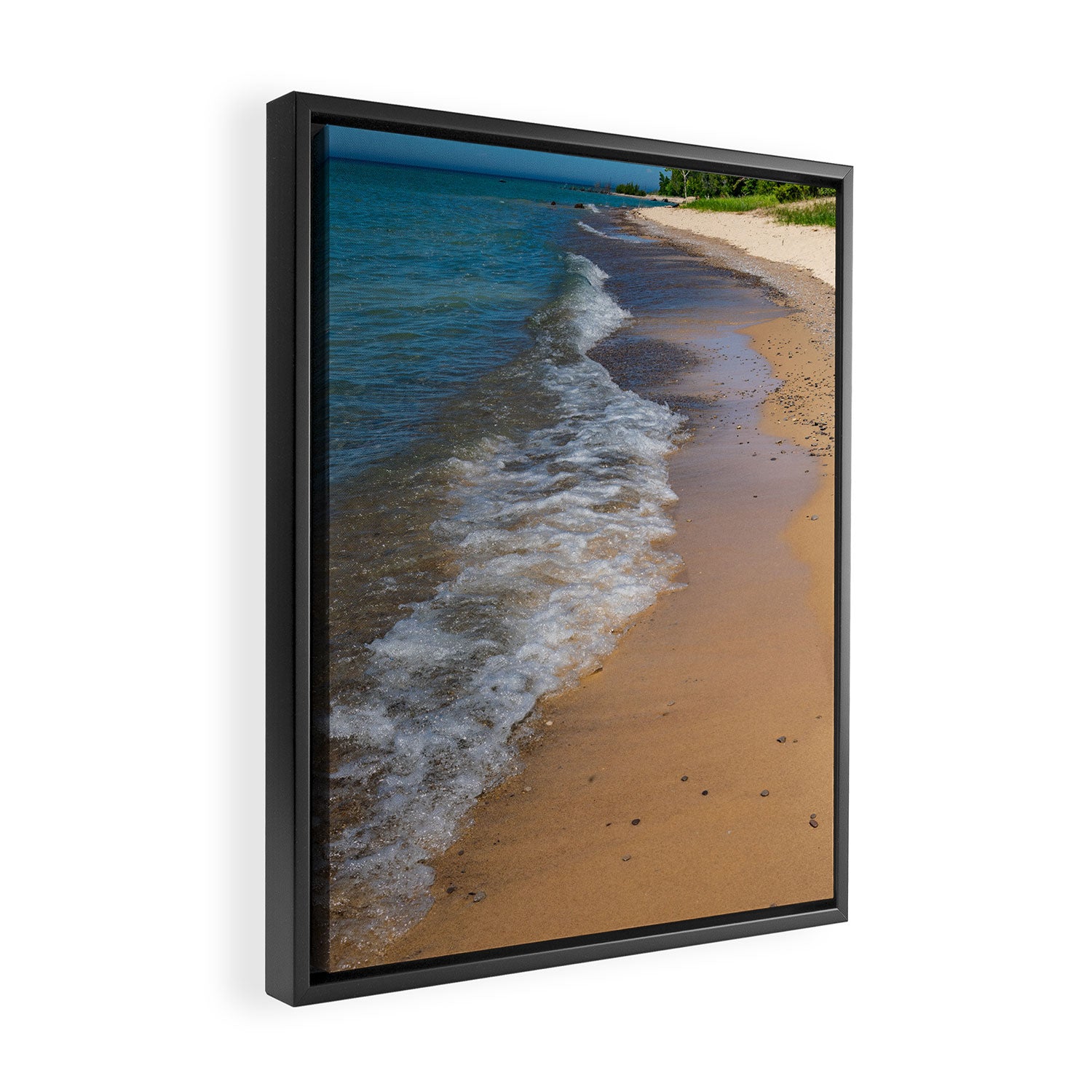Lake Michigan Beach, Charlevoix - II Framed Canvas Print Gallery Image 2