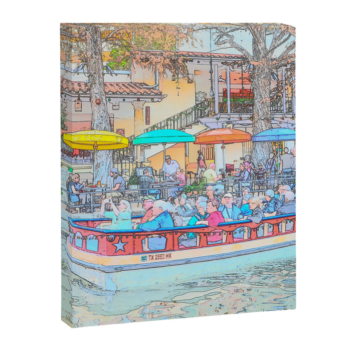 Ride Down The River - San Antonio, Texas Canvas Print Gallery Image 1