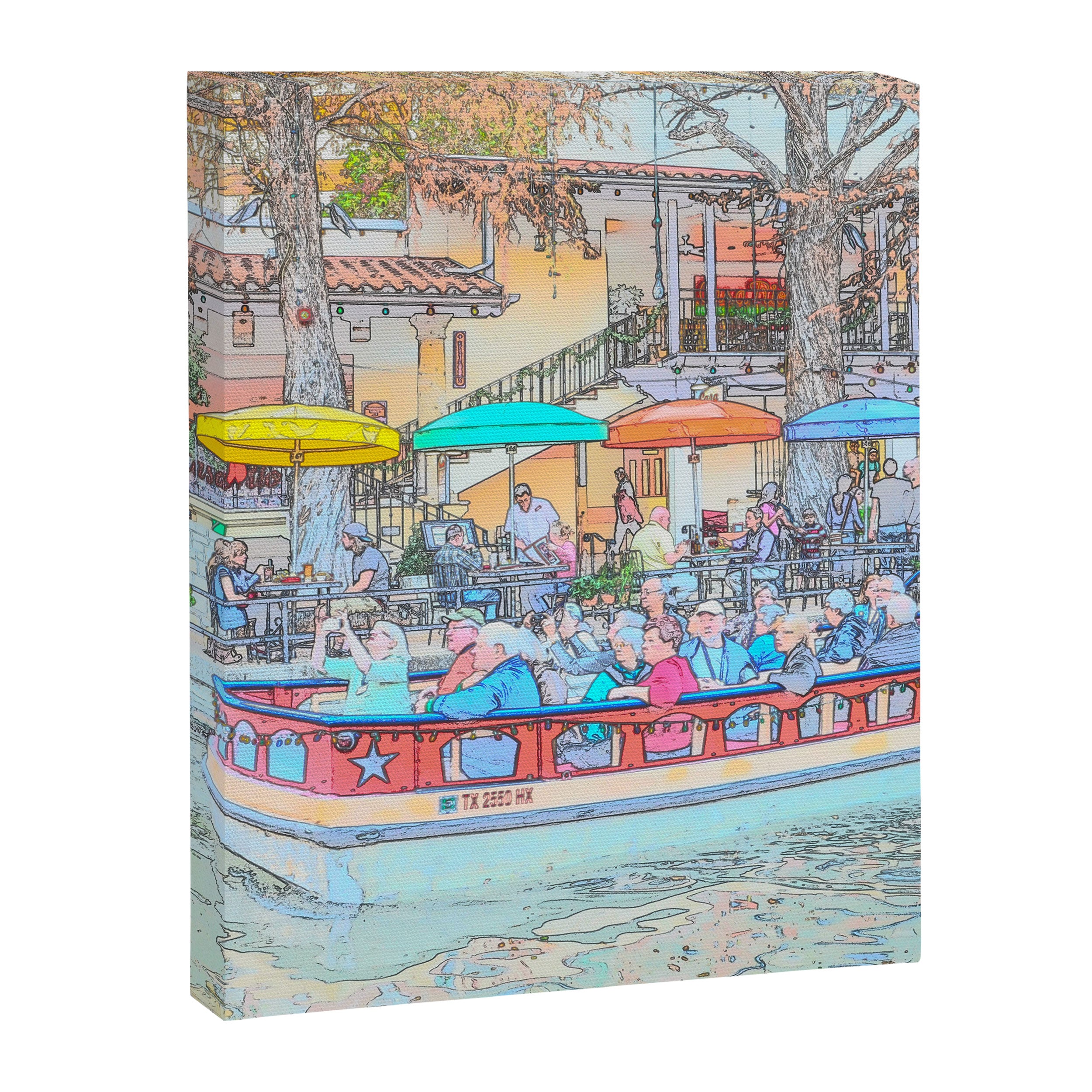 Ride Down The River - San Antonio, Texas Canvas Print Gallery Image 8