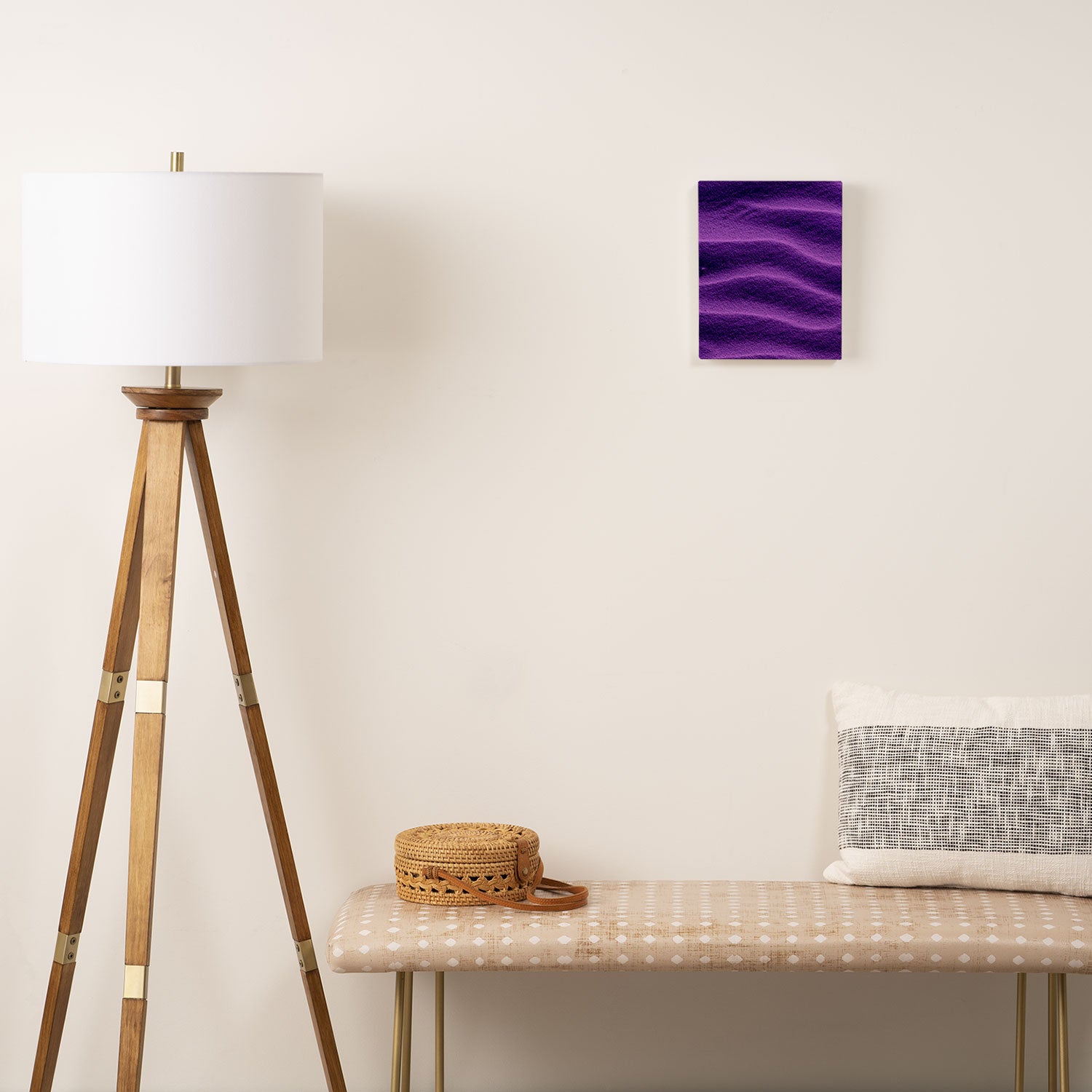 Sand Ripples - Purple Canvas Print Gallery Image 2