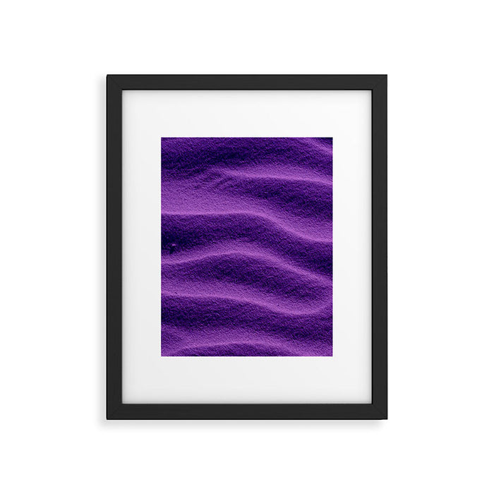 Sand Ripples - Purple Framed Art Print Gallery Image 1