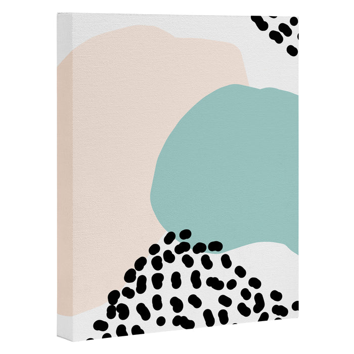 Modern Minimalistic shapes- blue Canvas Print Gallery Image 1
