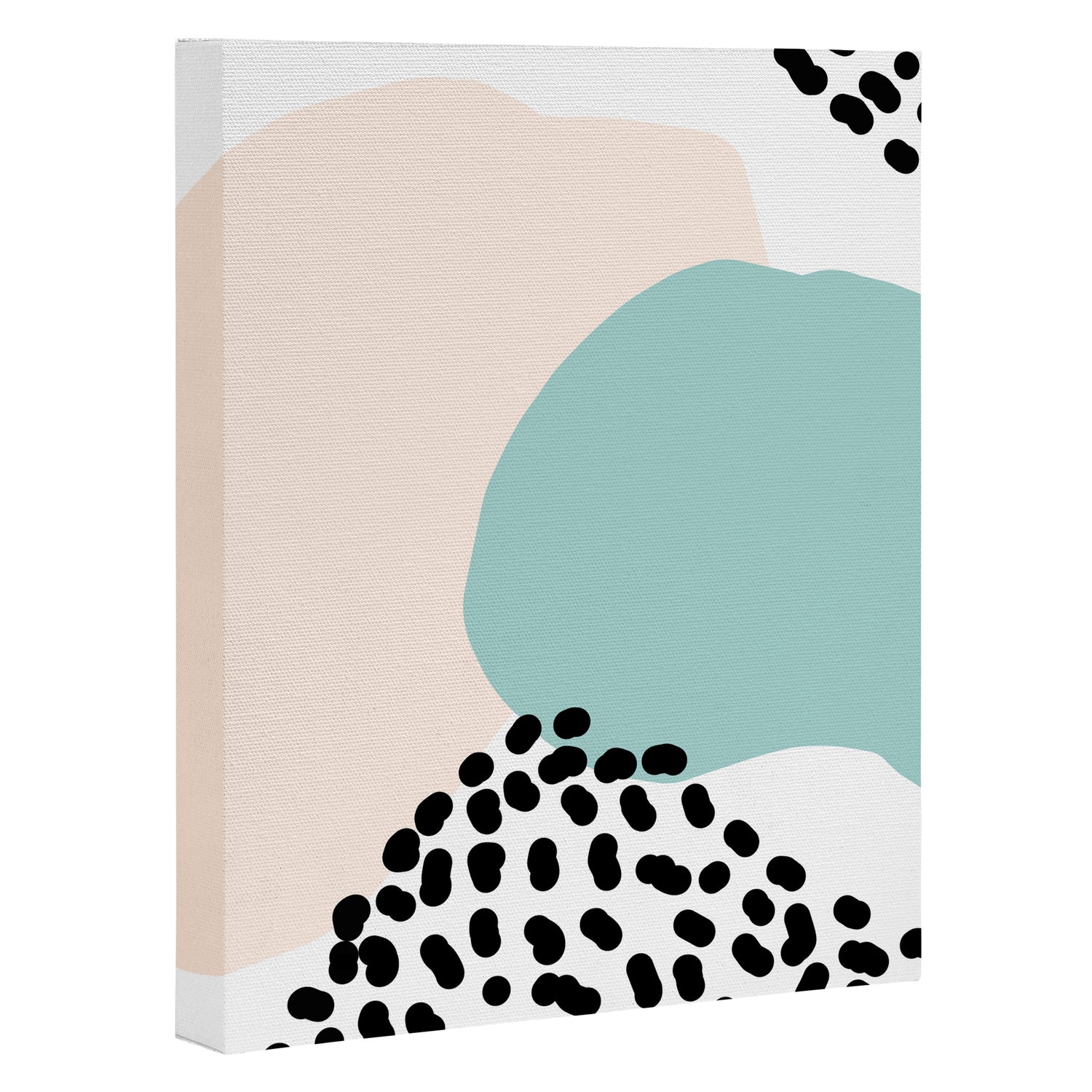 Modern Minimalistic shapes- blue Canvas Print Gallery Image 3