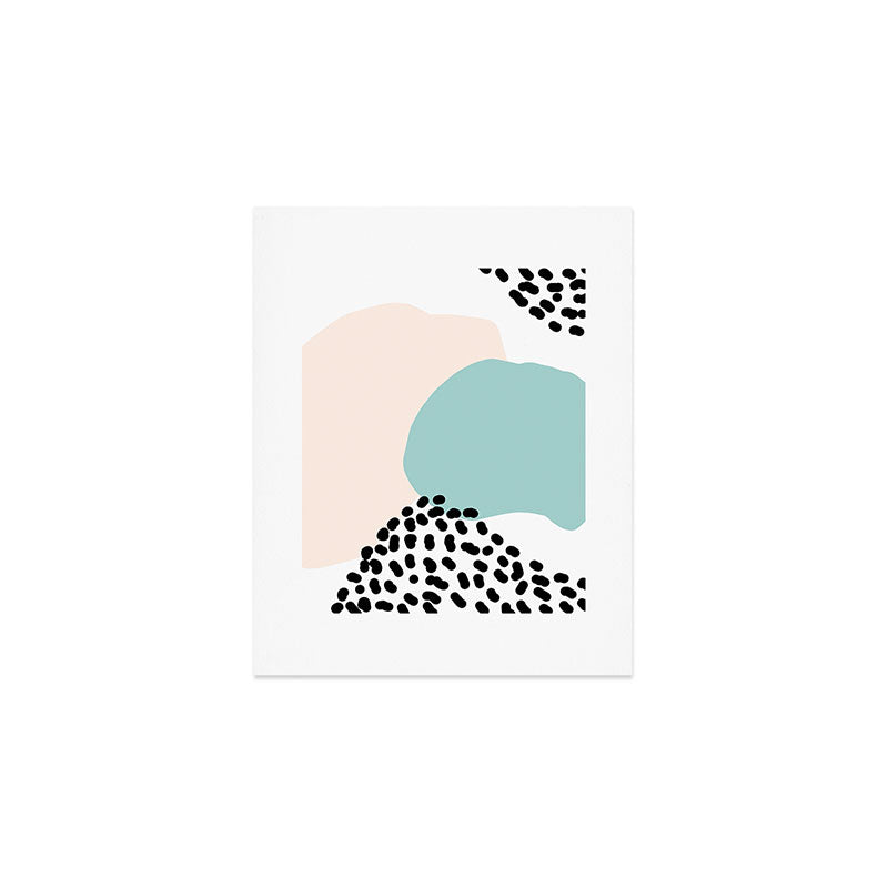 Modern Minimalistic shapes- blue Art Print Gallery Image 1