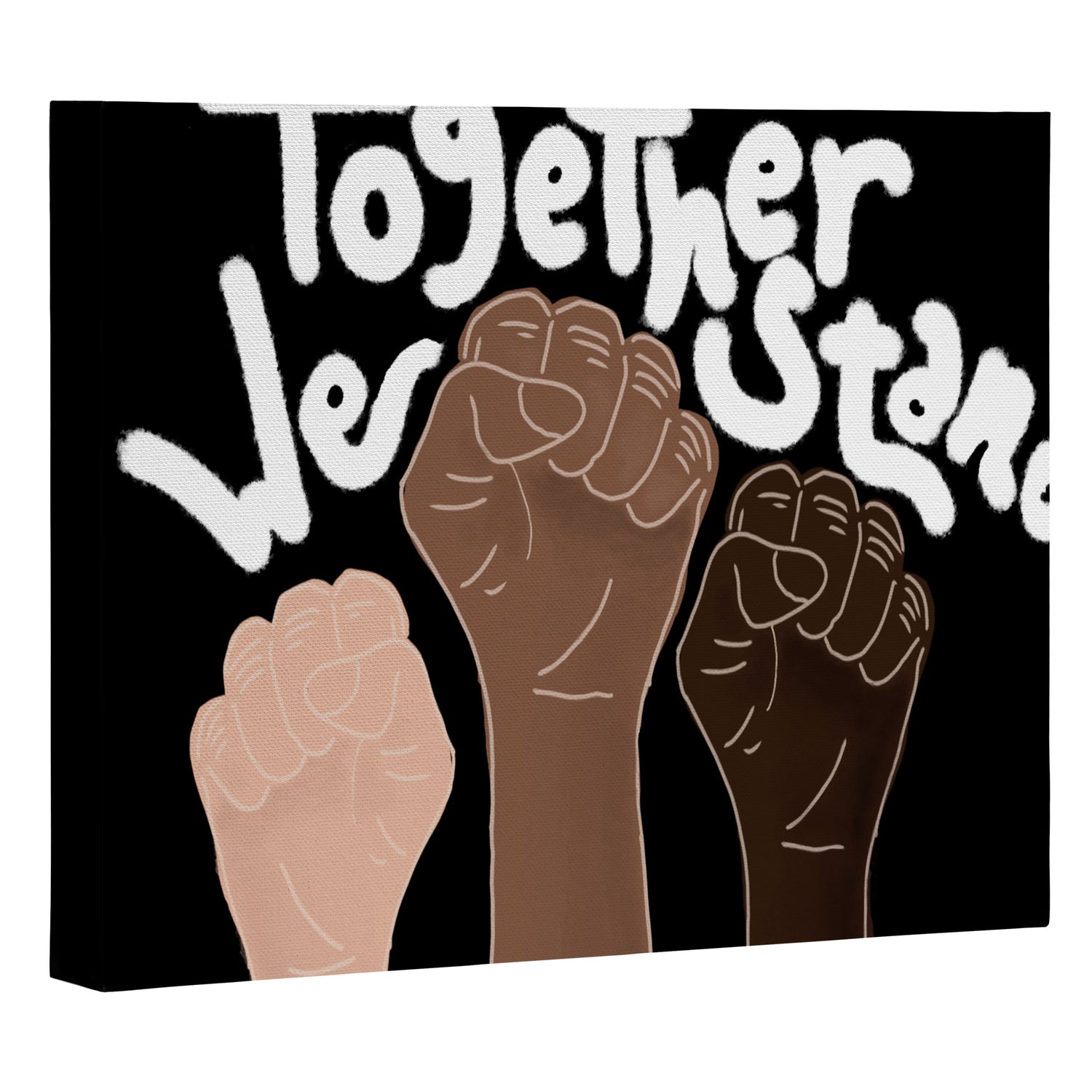 âTogether We standâ- Black Canvas Print Gallery Image 3