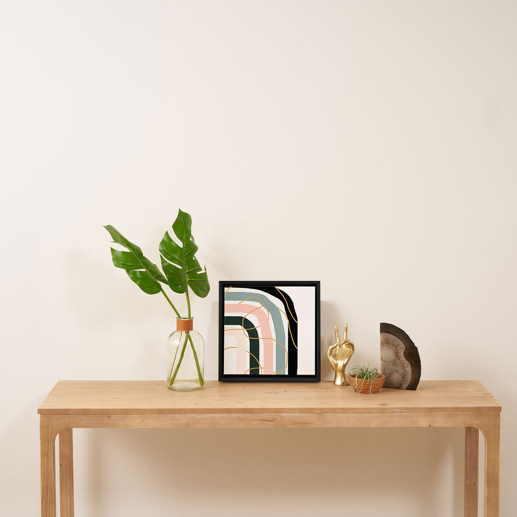 Unsettled Rainbow Framed Canvas Print Gallery Image 3