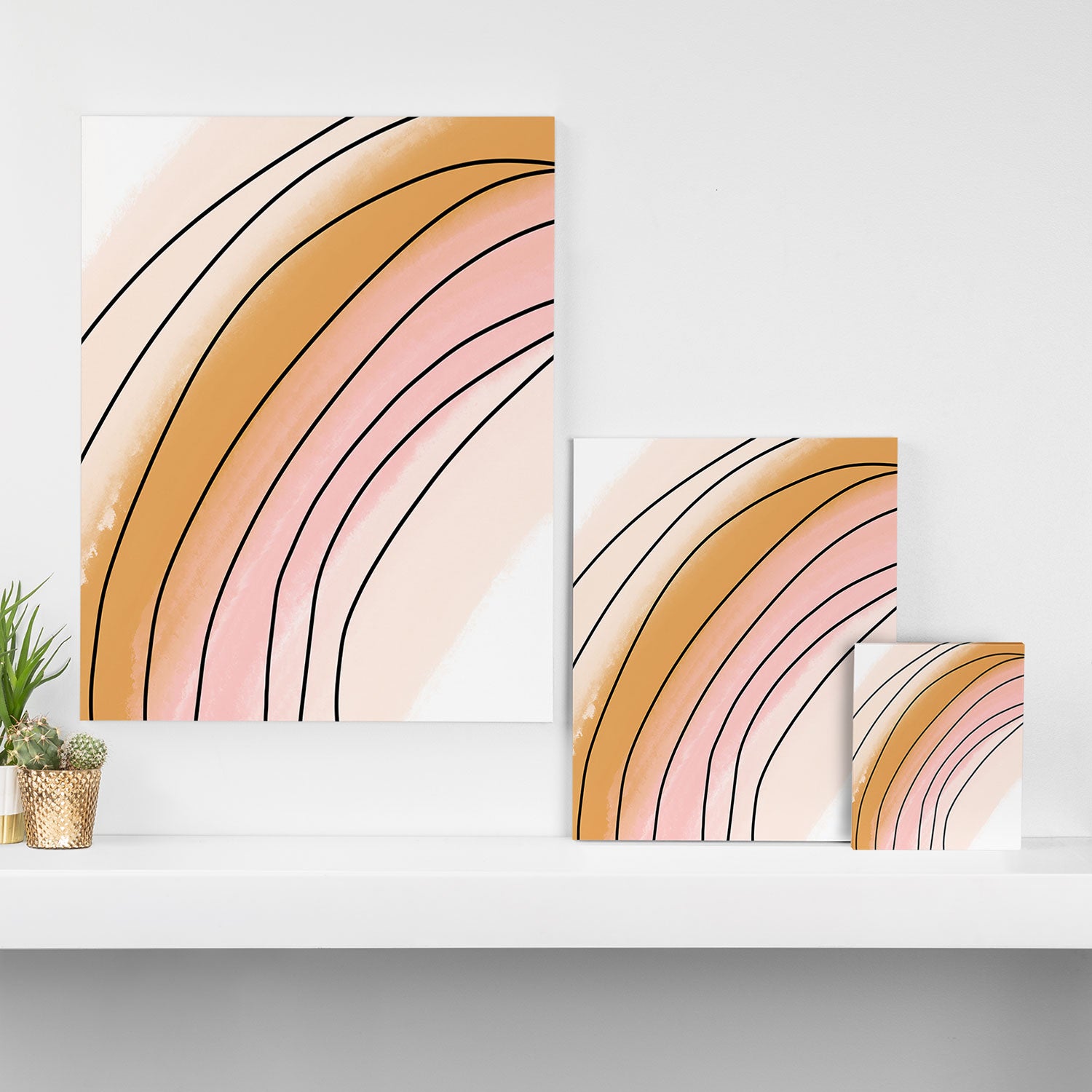 Watercolor Rainbow Canvas Print Gallery Image 3