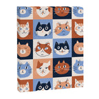 Colorful checkered cat pattern Canvas Print Gallery Image 8