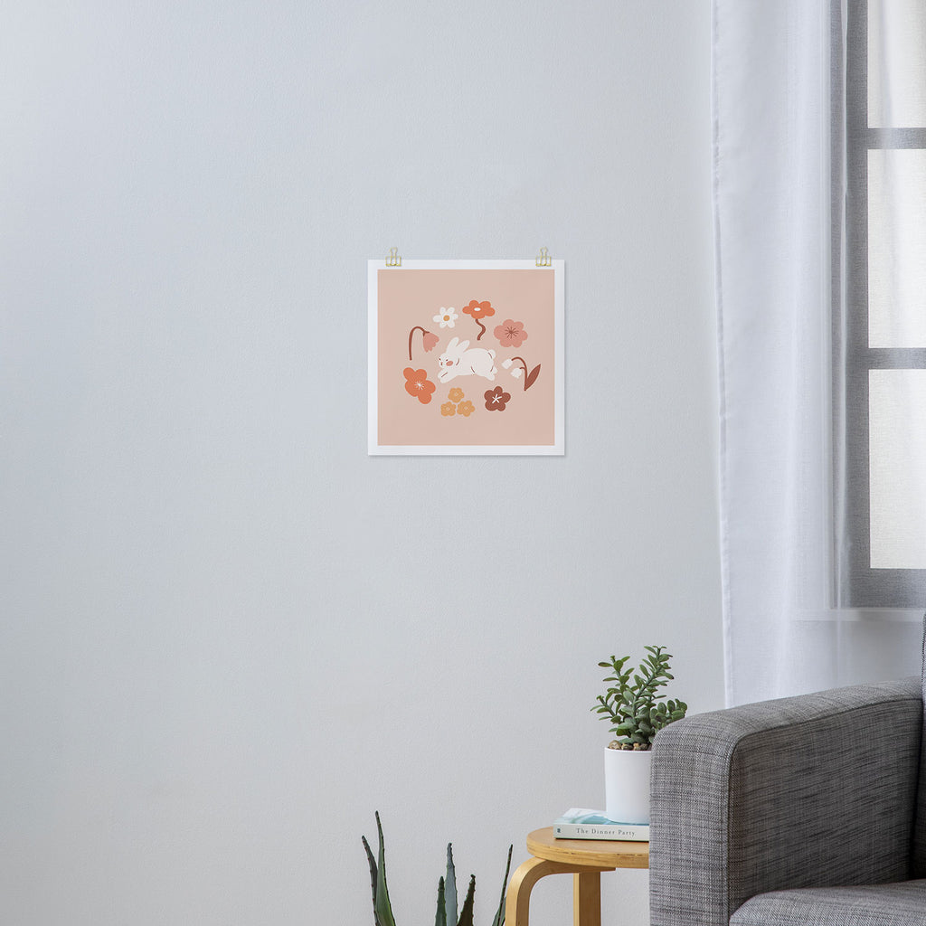 Cute bunny illustration Art Print Gallery Image 3