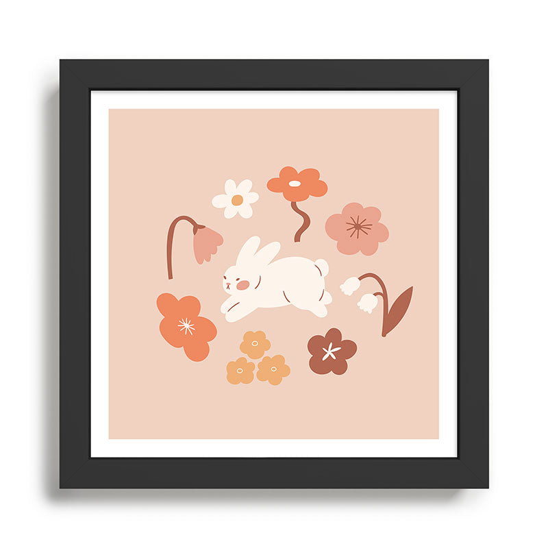 Cute bunny illustration Framed Art Print Gallery Image 1