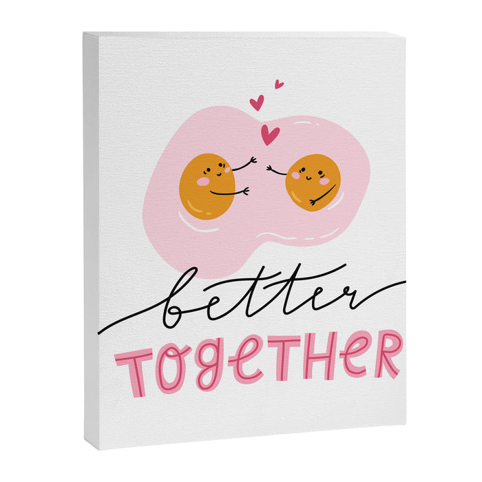 Cute eggs - better together Canvas Print Gallery Image 1