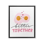 Cute eggs - better together Framed Canvas Print Gallery Image 8