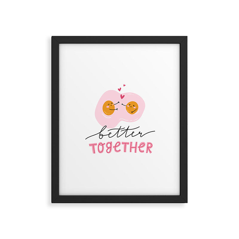 Cute eggs - better together Framed Art Print Gallery Image 6