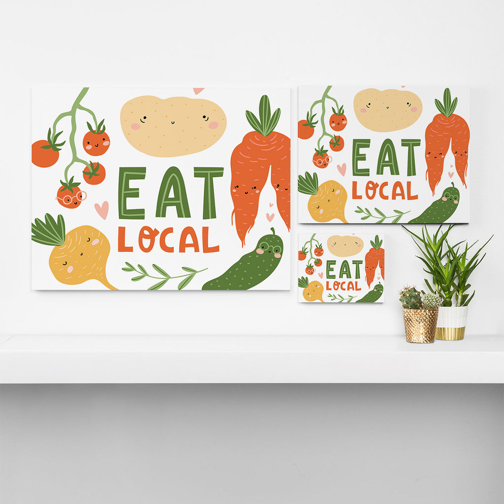 Cute vegetables Canvas Print Gallery Image 3