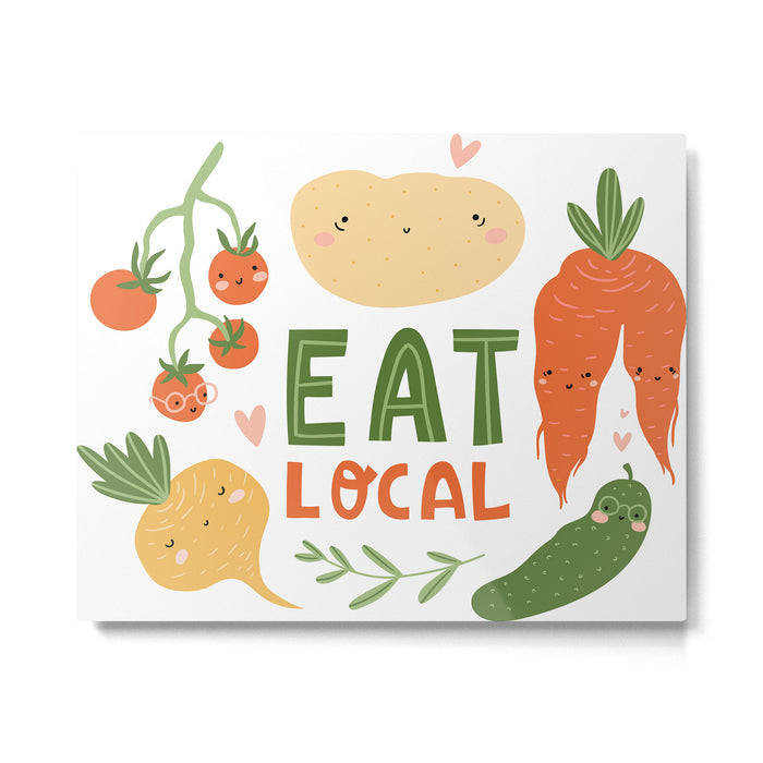 Cute vegetables Metal Print Gallery Image 1