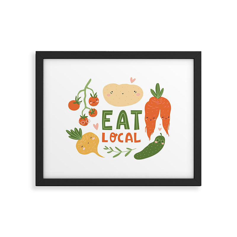 Cute vegetables Framed Art Print Gallery Image 6