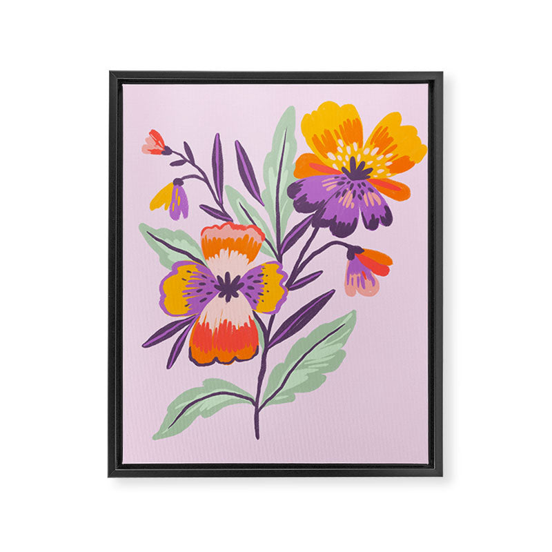 Pansies Framed Canvas Print Gallery Image 8