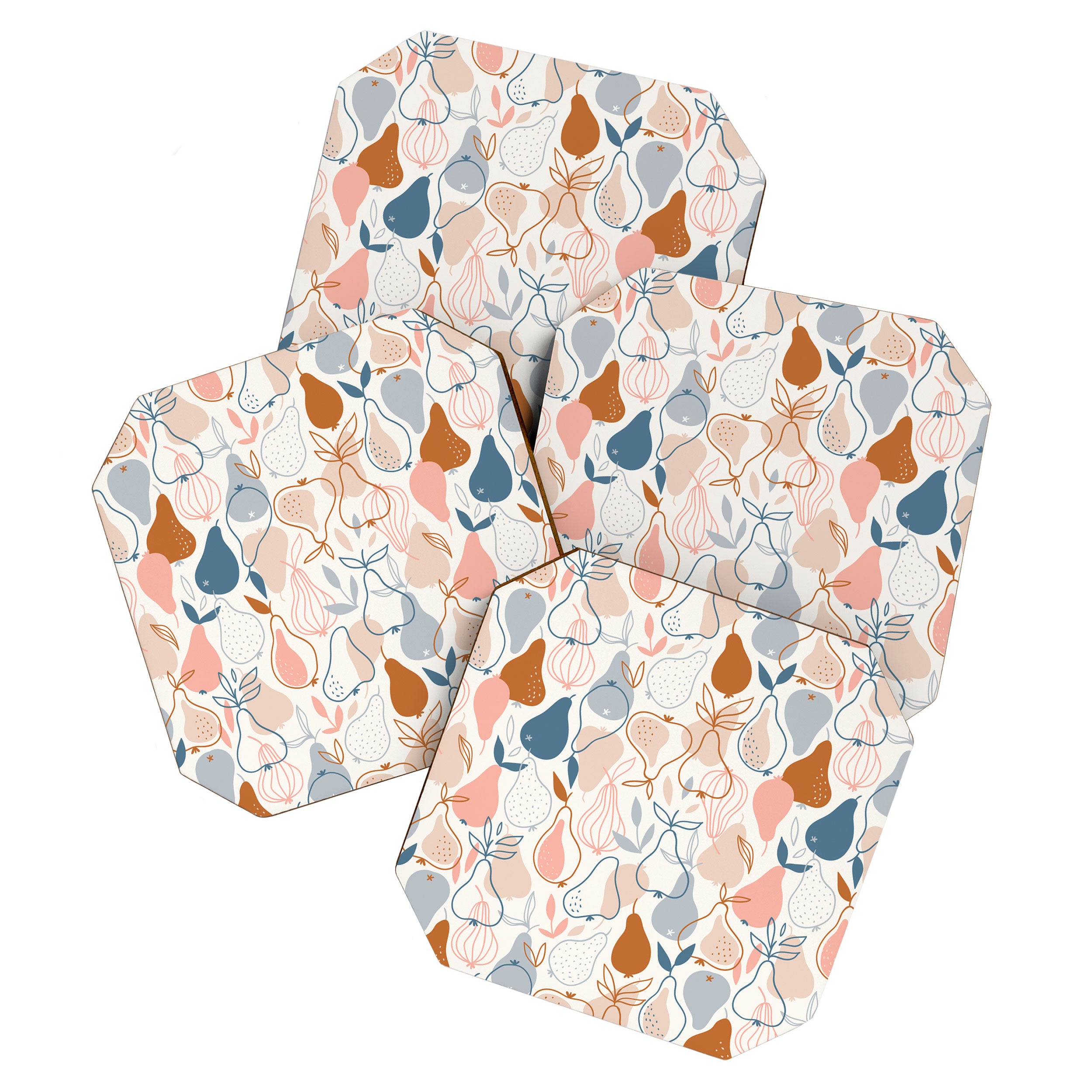 Pears in Scandinavian style Coaster Gallery Image 1
