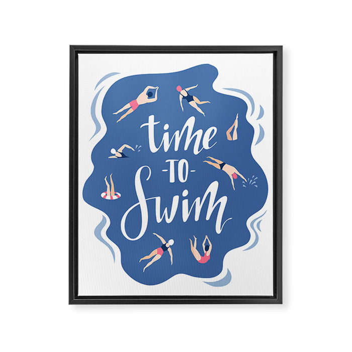 Swimming pool Framed Canvas Print Gallery Image 1