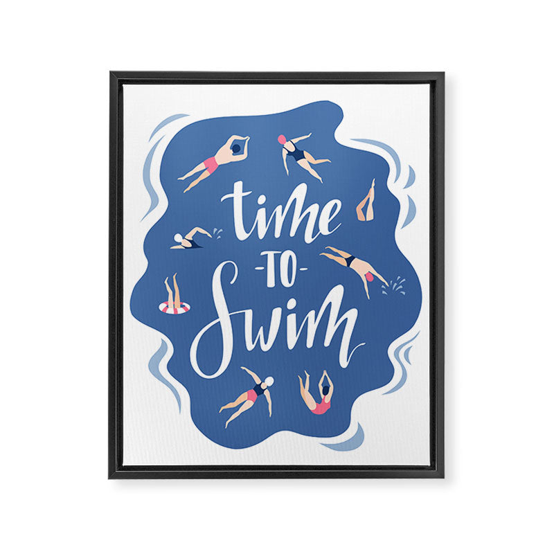 Swimming pool Framed Canvas Print Gallery Image 3