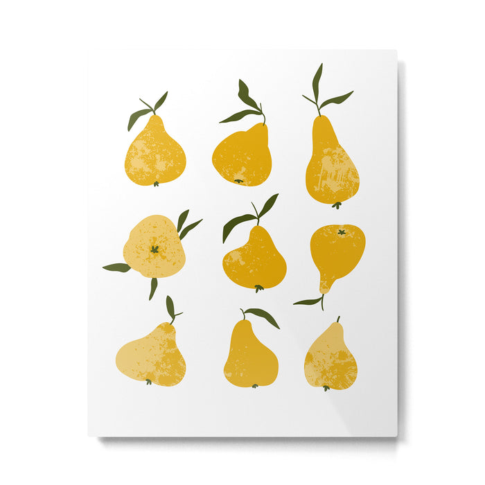 Yellow pear Metal Print Gallery Image 1