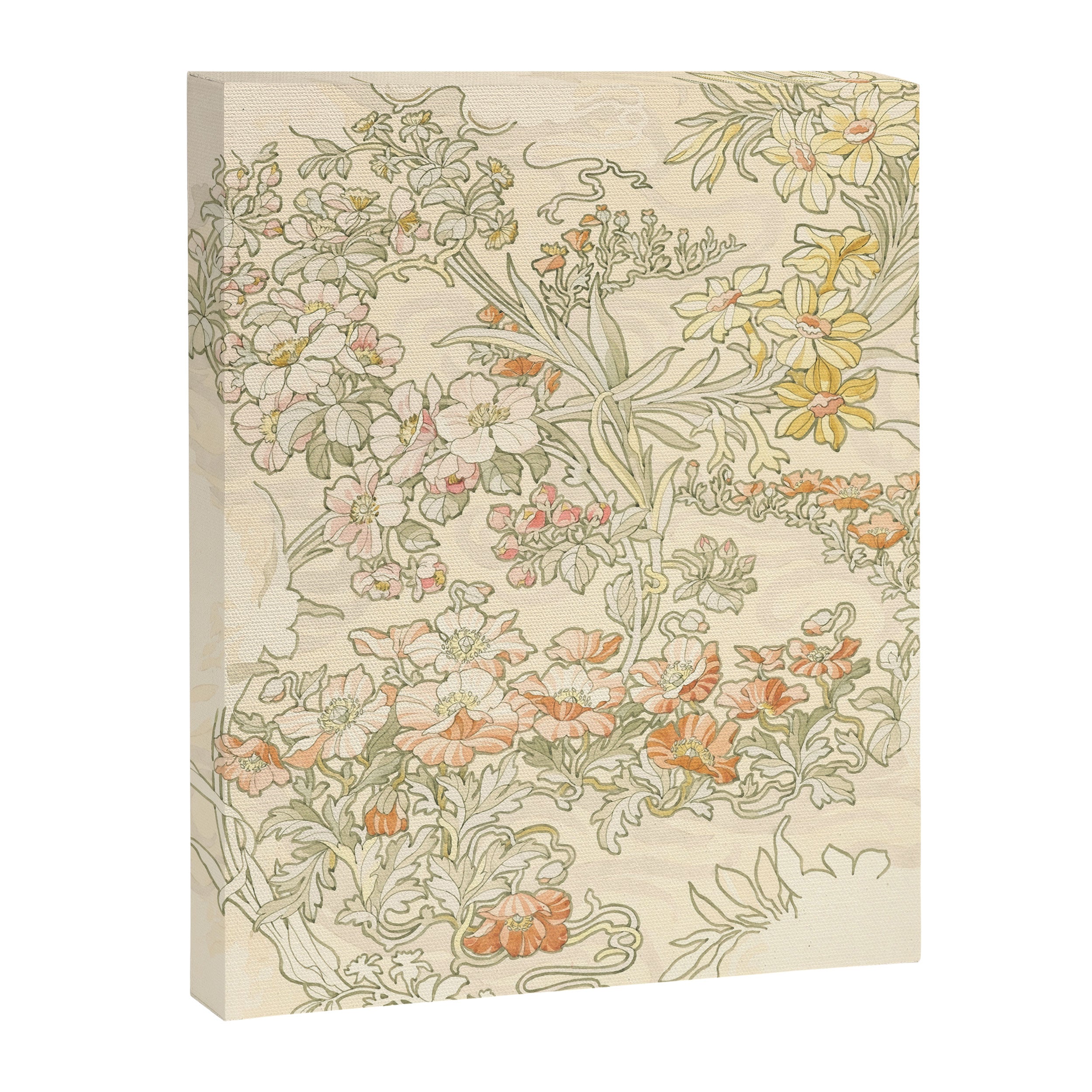 Alphonse Mucha "Anemones, Apple Blossoms and Narcissis" Canvas Print Gallery Image 6