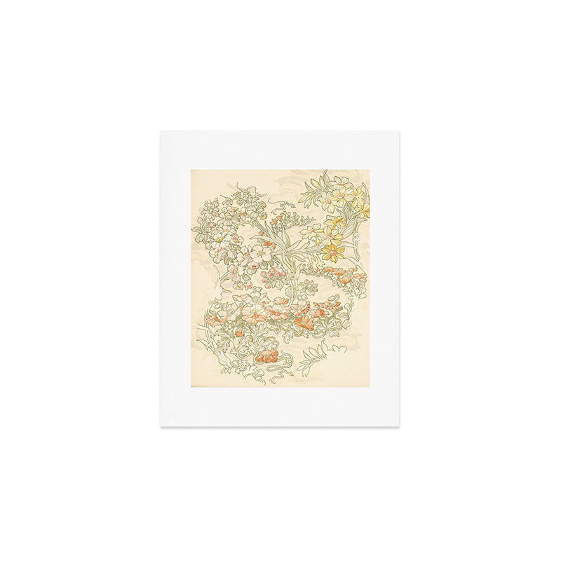 Alphonse Mucha "Anemones, Apple Blossoms and Narcissis" Art Print Gallery Image 1