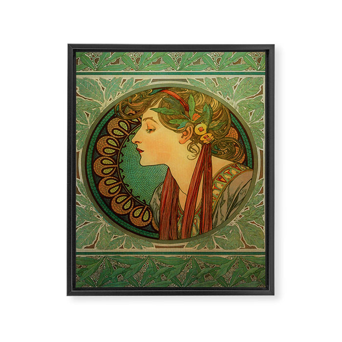 Alphonse Mucha "Laurel" Framed Canvas Print Gallery Image 1