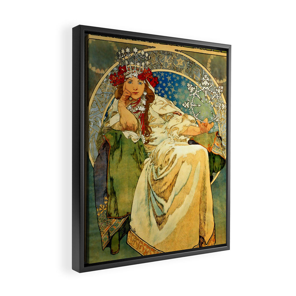 Alphonse Mucha  "Princess Hyacinth" Framed Canvas Print Gallery Image 2