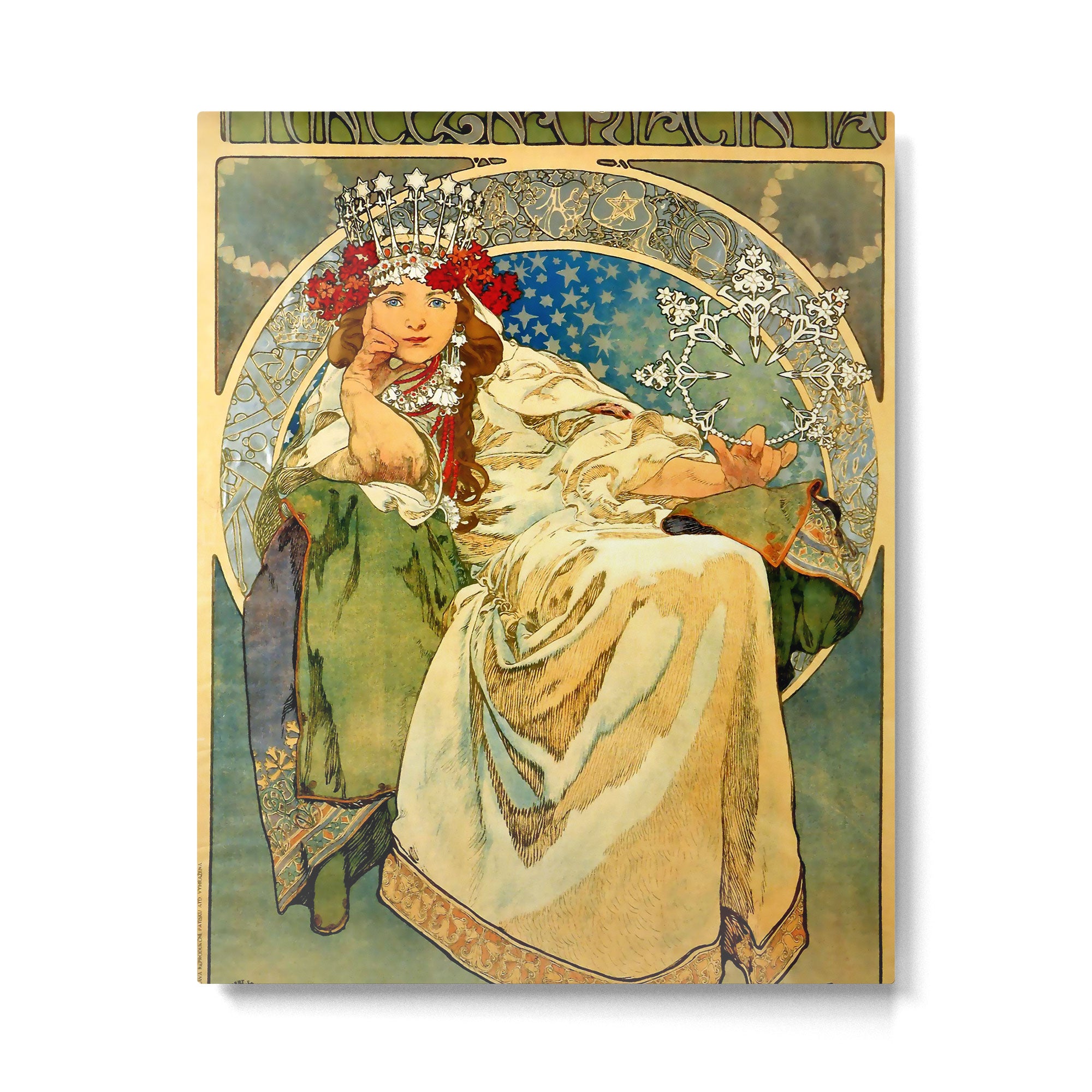 Alphonse Mucha  "Princess Hyacinth" Metal Print Gallery Image 6