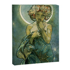 Alphonse Mucha "The Moon and the Stars Series: The Moon" Canvas Print Gallery Image 8