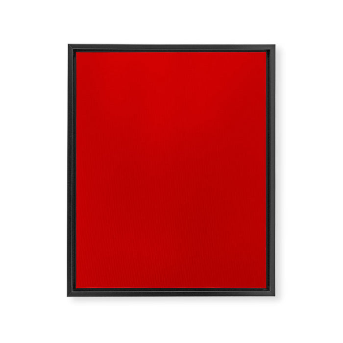 Bright red Framed Canvas Print Gallery Image 1