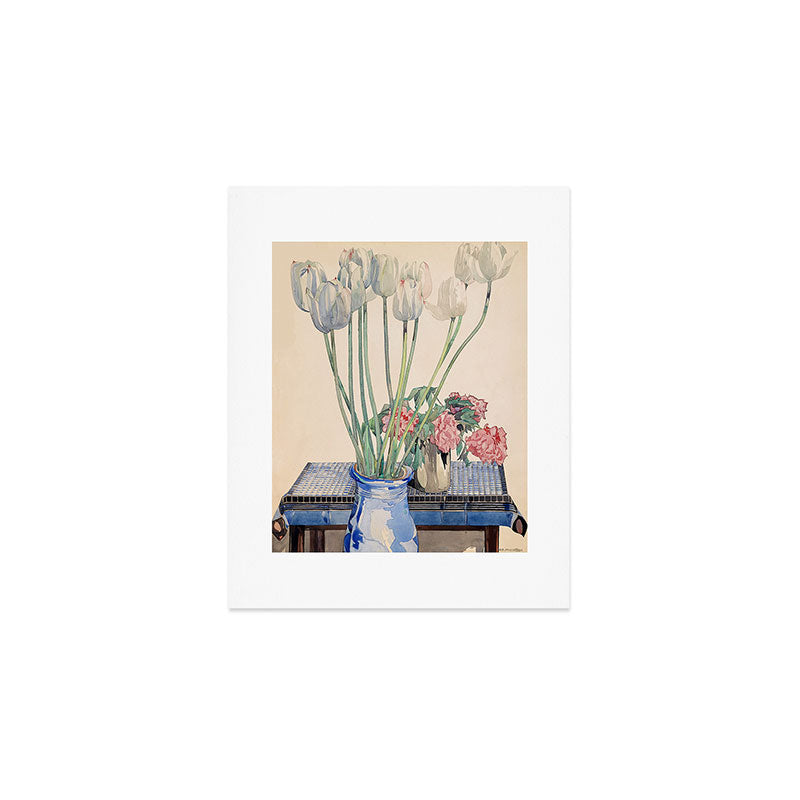 Charles Rennie Mackintosh "White tulips" Art Print Gallery Image 1