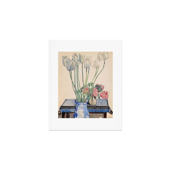 Charles Rennie Mackintosh "White tulips" Art Print Gallery Image 1