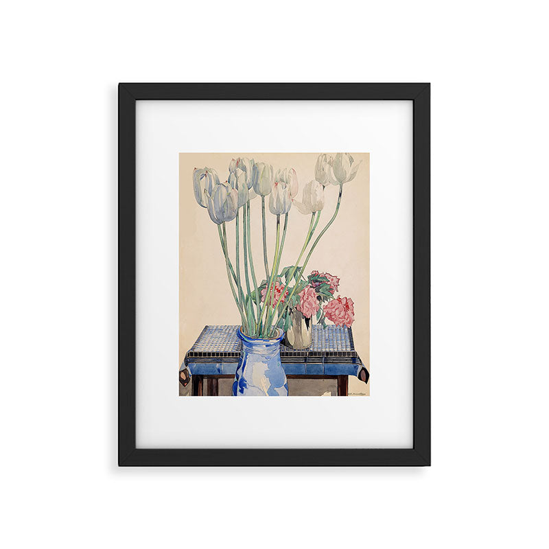 Charles Rennie Mackintosh "White tulips" Framed Art Print Gallery Image 5
