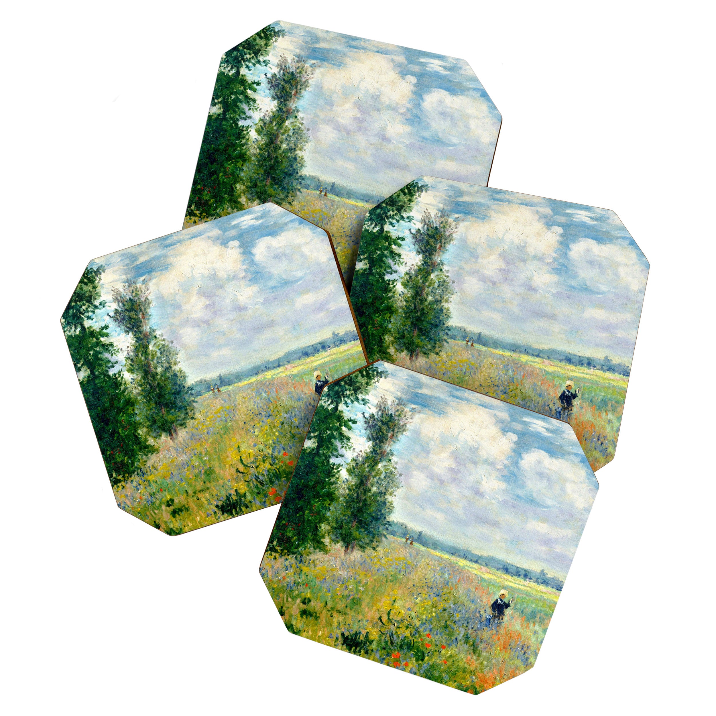 Claude Monet "Poppy Field, Argenteuil" Coaster Gallery Image 1