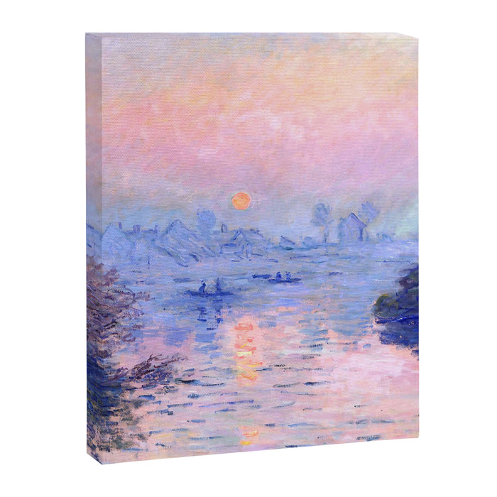 Claude Monet "Sunset on the Seine at Lavacourt. Winter Effect" Canvas Print Gallery Image 1