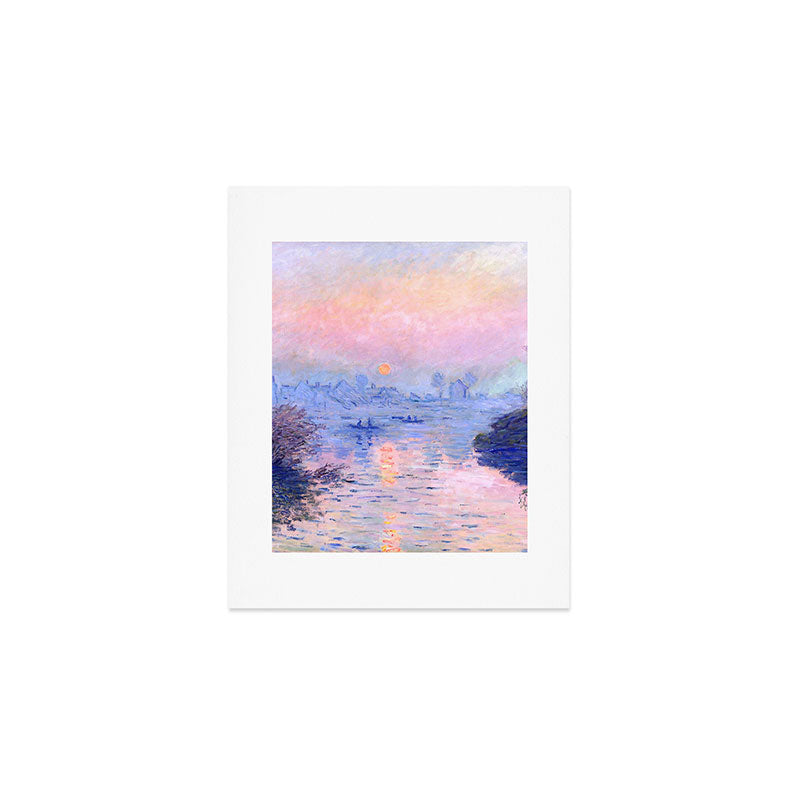 Claude Monet "Sunset on the Seine at Lavacourt. Winter Effect" Art Print Gallery Image 1