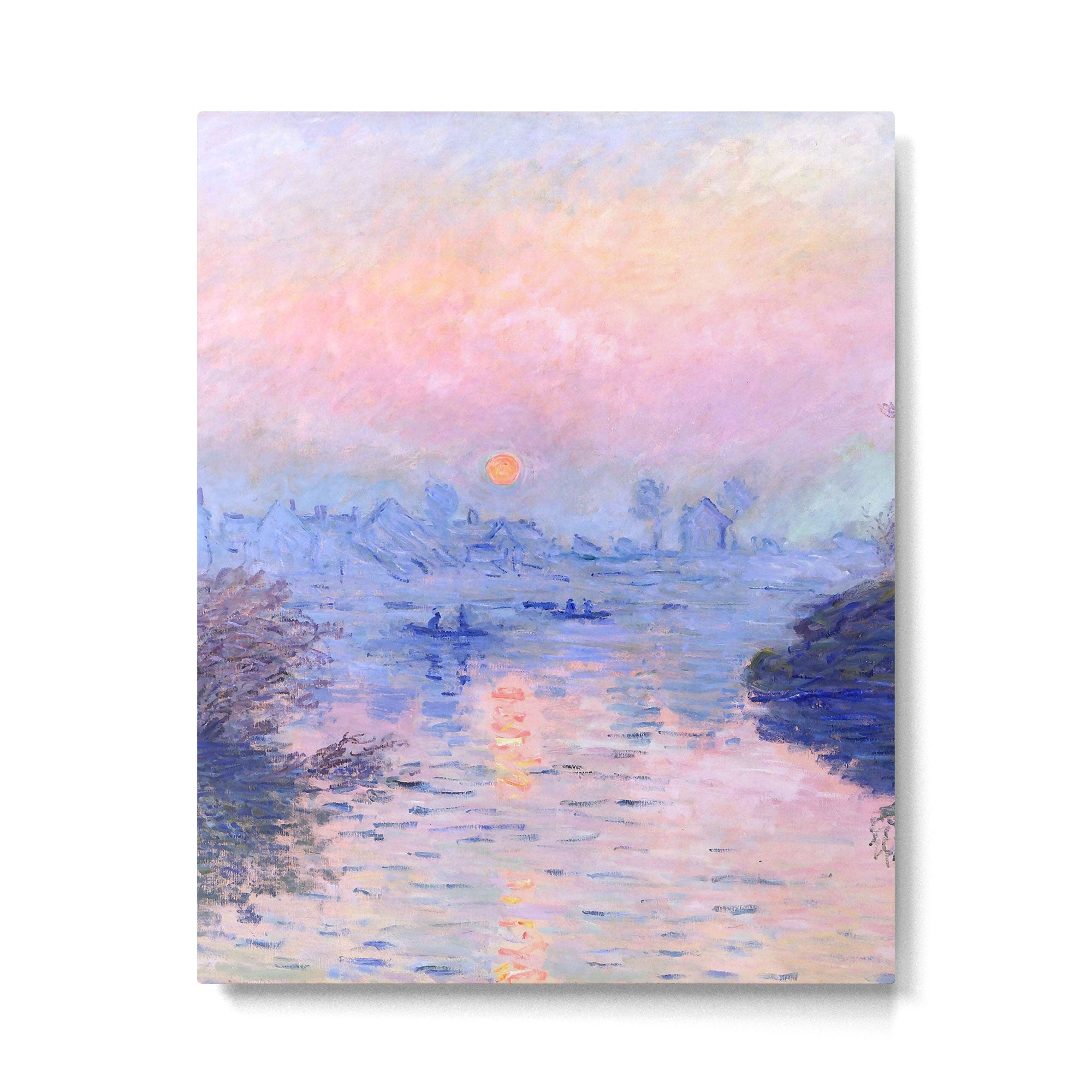Claude Monet "Sunset on the Seine at Lavacourt. Winter Effect" Metal Print Gallery Image 6