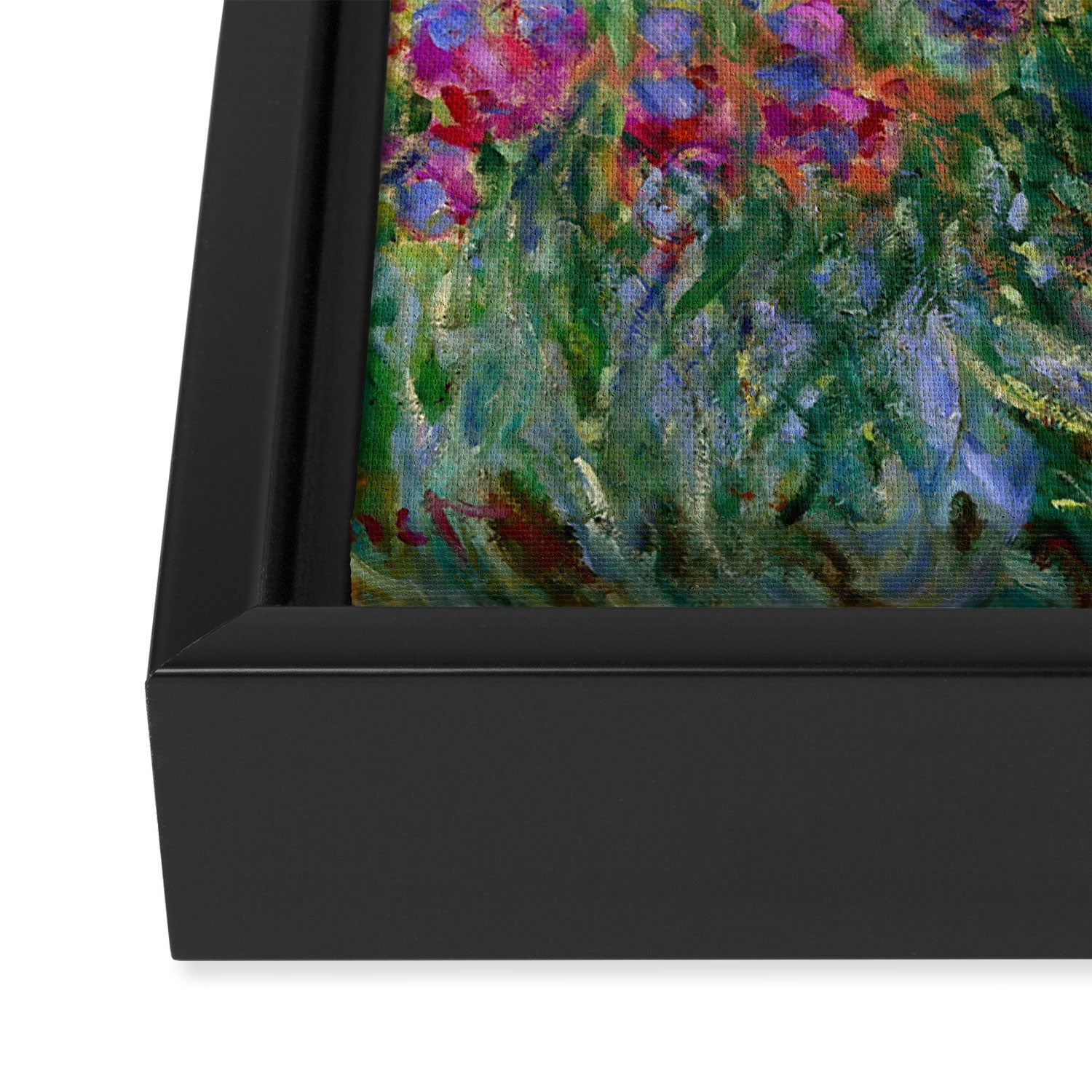 Claude Monet "The Iris Garden at Giverny", 1899-1900 Framed Canvas Print Gallery Image 3
