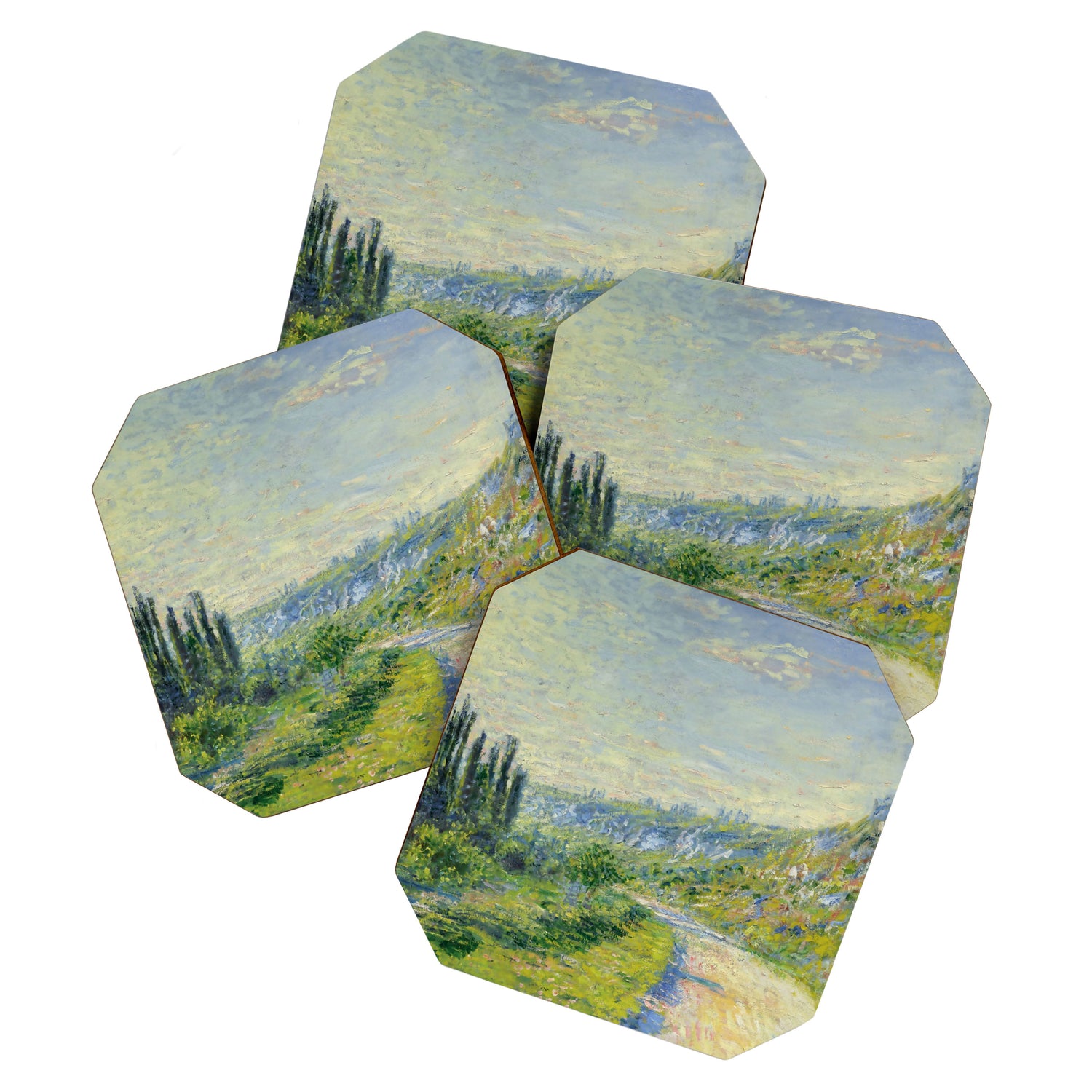 Claude Monet "The Road to Vétheuil" (1880) Coaster Gallery Image 1