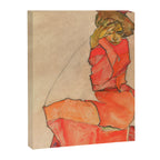 Egon Schiele "Kneeling Female in Orange-Red Dress" Canvas Print Gallery Image 8