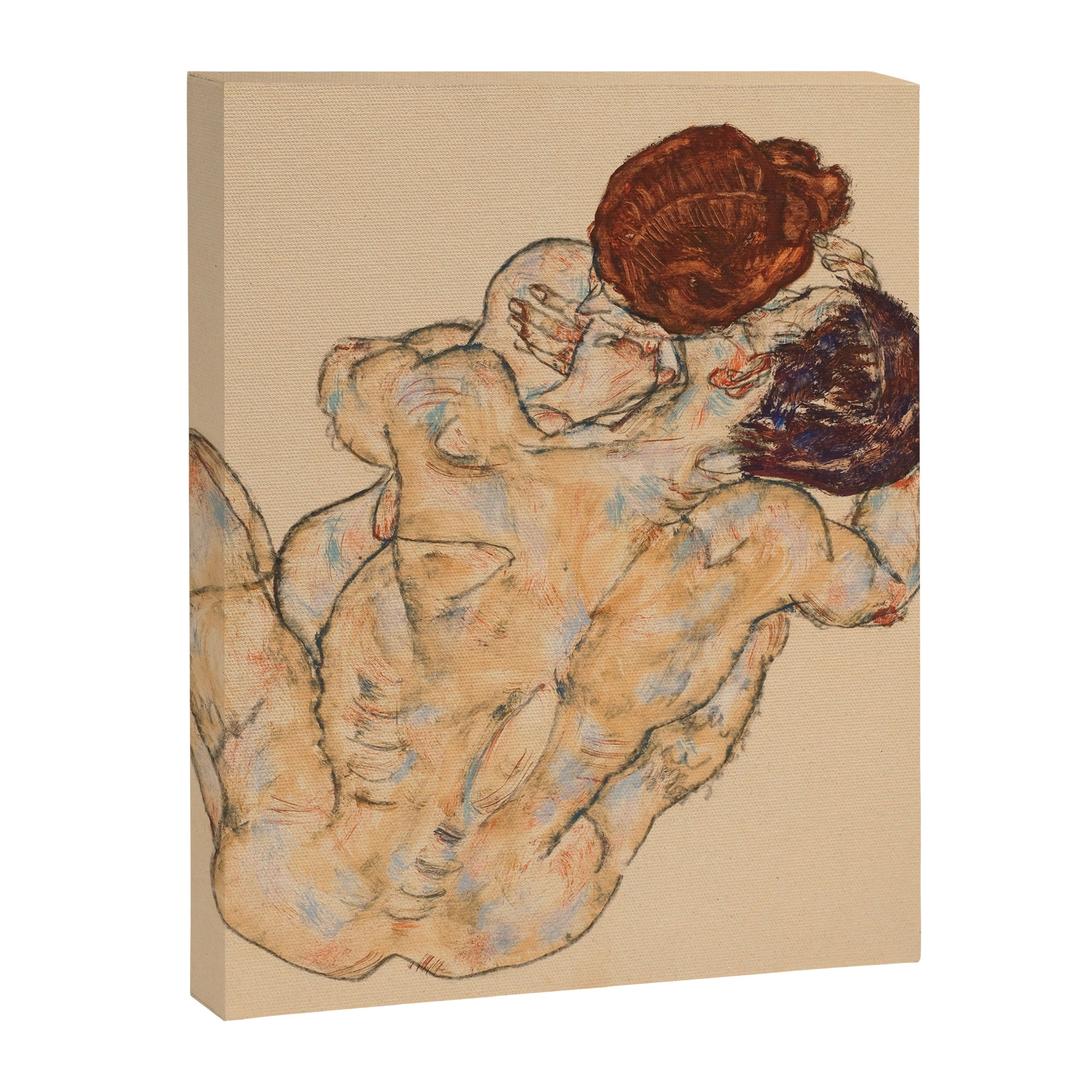 Egon Schiele "Mann und Frau, Umarmung" Canvas Print Gallery Image 8
