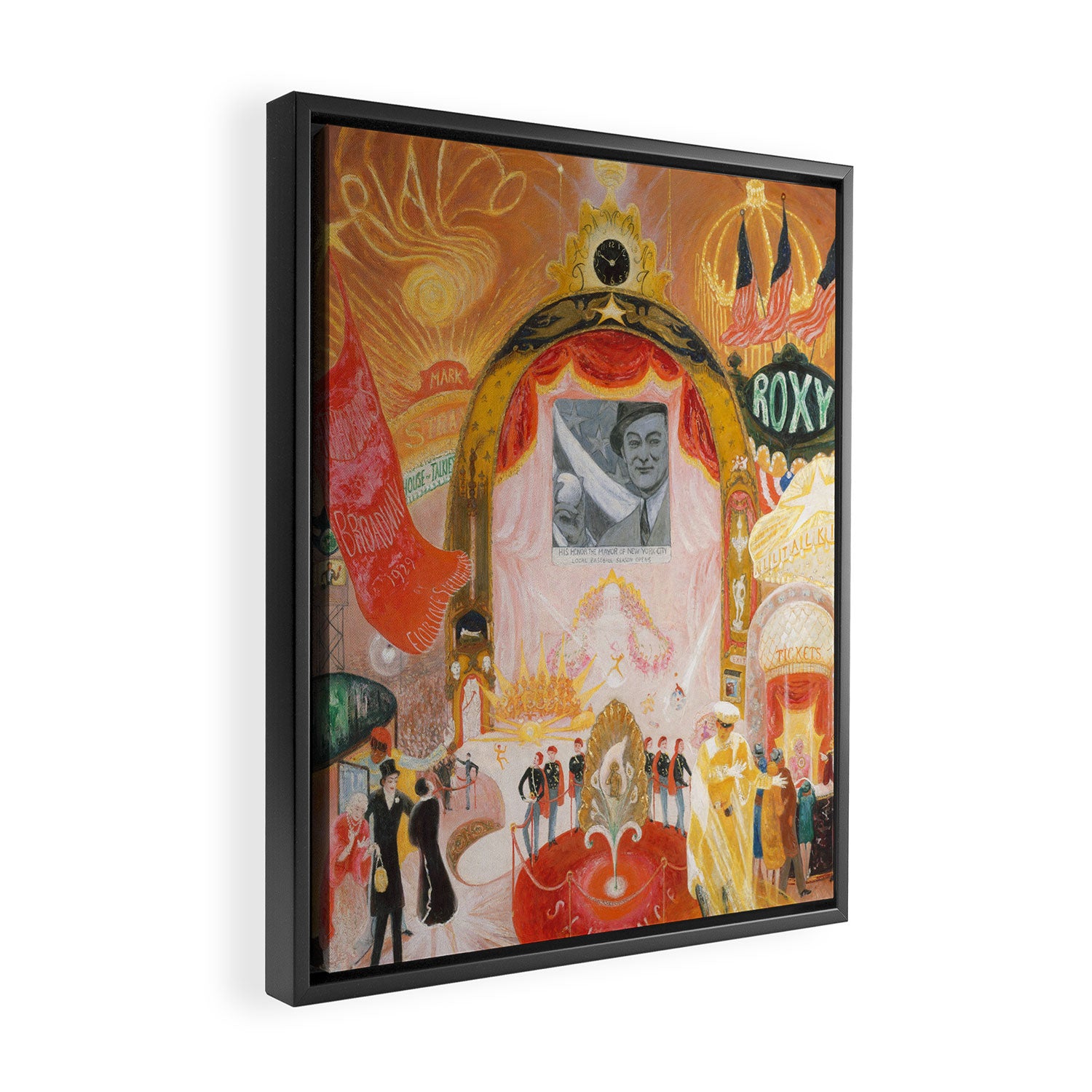 Florine Stettheimer "The Cathedrals of Broadway" Framed Canvas Print Gallery Image 2