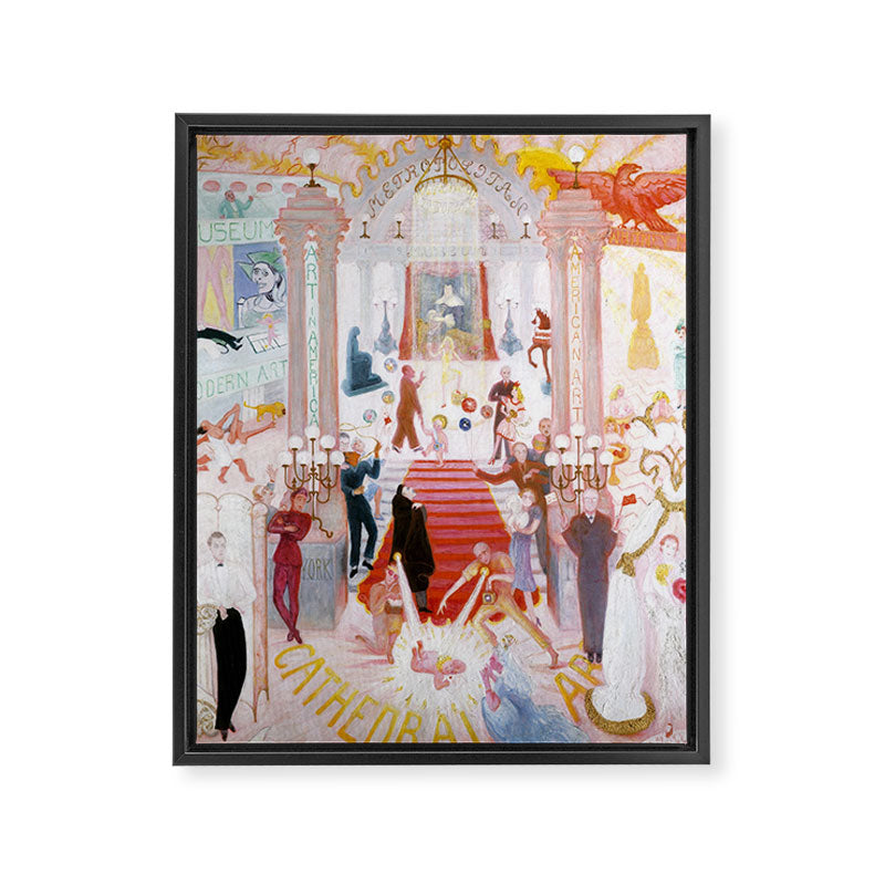 Florine Stettheimer "The Cathedrals of Art" Framed Canvas Print Gallery Image 8