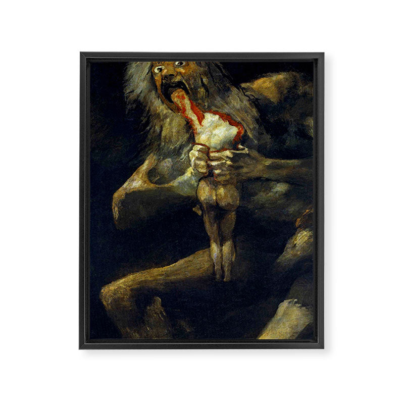 Francisco Goya "Saturn Eating his Son" Framed Canvas Print Gallery Image 6